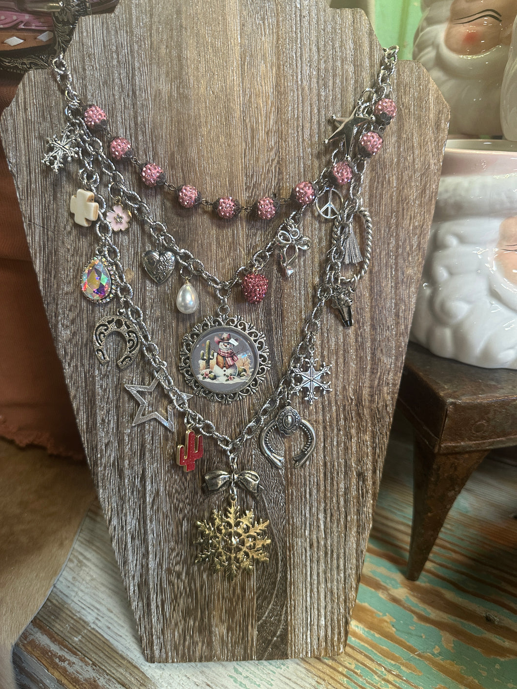 3 Strand Western Charm Necklace