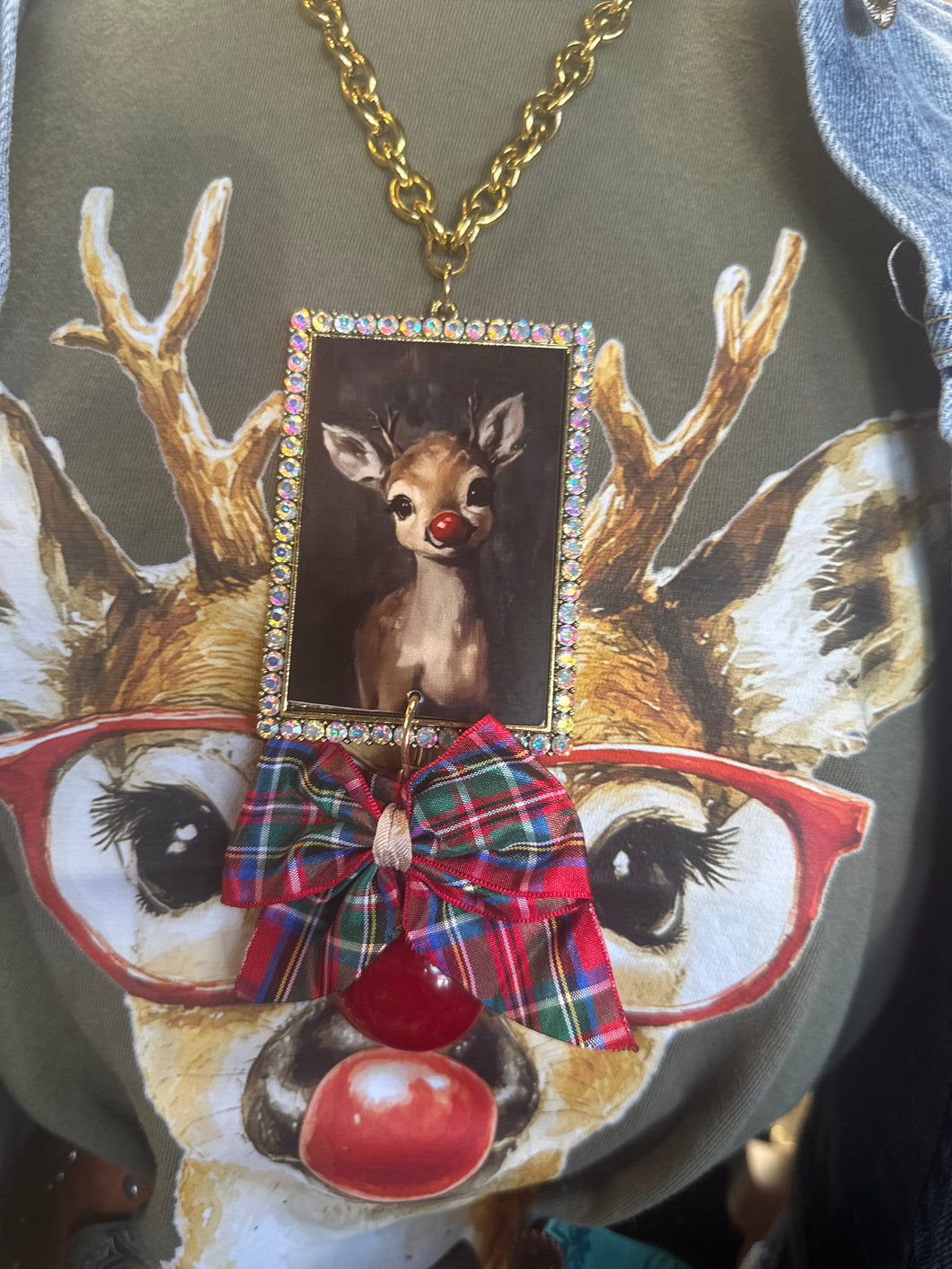 Rudolph Necklace Light Up