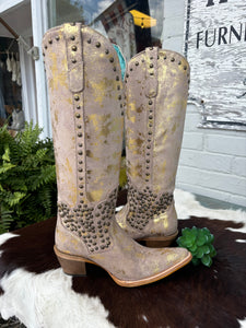 Corral- Tall Sand Stud Gold Boot