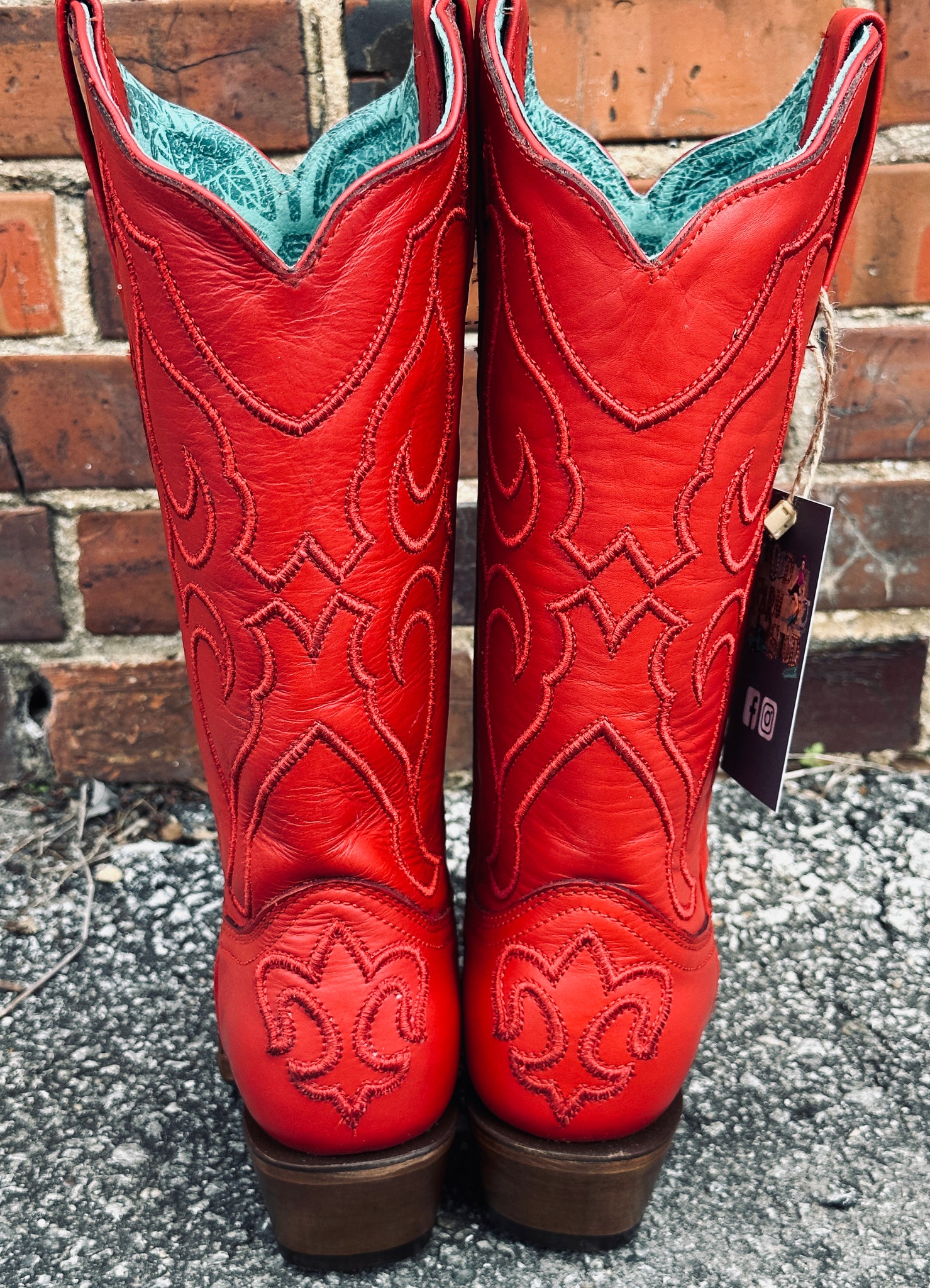 Women's Corral Red Embroidery Ankle Boot