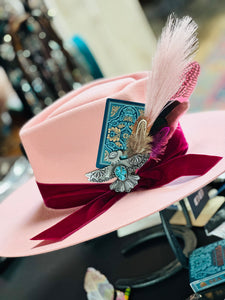 Pink Felt Hat With Arrow Crown